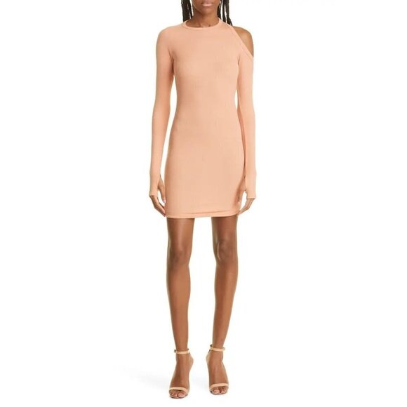 Alix NYC Elton Single Cold Shoulder Long Sleeve Body-Con Dress XSmall Womens - Picture 9 of 9